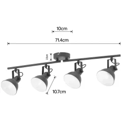 Alfie 4 Lamp Spotlight Bar - Grey -Lighting Promotion Store 12882233 1314843520063664