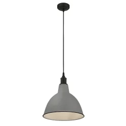 Country Living Farmhouse Dome Pendant Light - Grey - 25cm