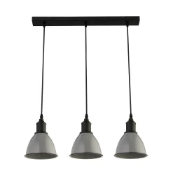 Country Living Farmhouse 3 Light Dome Pendant Fitting - Grey -Lighting Promotion Store 12882886 1284860935688051