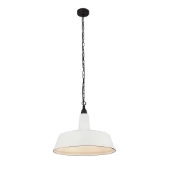 Country Living Farmhouse Pendant Light - White - 46cm