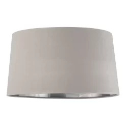 House Beautiful Samet Velvet Drum Shade - Grey - 45cm