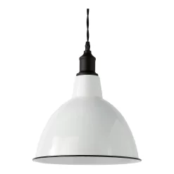 Country Living Farmhouse Dome Pendant Light - White - 31cm -Lighting Promotion Store 12882895 2684860936561897