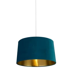 House Beautiful Samet Velvet Drum Shade - Teal - 45cm 9 House Beautiful Samet Velvet Drum Shade - Teal - 45cm -Lighting Promotion Store 12882896 6234861119834831