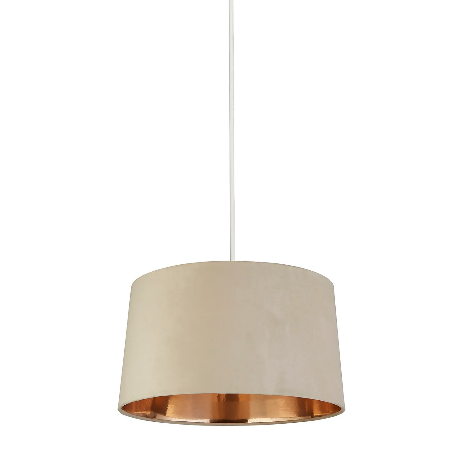 House Beautiful Samet Velvet Drum Shade - Champagne - 45cm 6 House Beautiful Samet Velvet Drum Shade - Champagne - 45cm - Image 4
