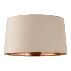 House Beautiful Samet Velvet Drum Shade - Champagne - 45cm
