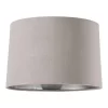 House Beautiful Samet Velvet Drum Shade - Grey - 30cm -Lighting Promotion Store 12882900 8884861161933459