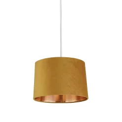 House Beautiful Samet Velvet Drum Shade -Ochre - 30cm 10 House Beautiful Samet Velvet Drum Shade -Ochre - 30cm -Lighting Promotion Store 12882902 1794884447680523