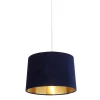House Beautiful Samet Velvet Drum Shade - Navy - 30cm 1 House Beautiful Samet Velvet Drum Shade - Navy - 30cm -Lighting Promotion Store 12882907 2854867934774589