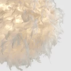Hattie Feather Non-elec Light Shade - White -Lighting Promotion Store 12886897 1114911169823013