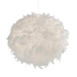 Hattie Feather Non-elec Light Shade - White -Lighting Promotion Store 12886897 1274911169770081