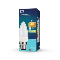 TCP Led Candle 40w Bc Dimmable Warm White Bulb 1pk -Lighting Promotion Store 12890573 1304974963557847
