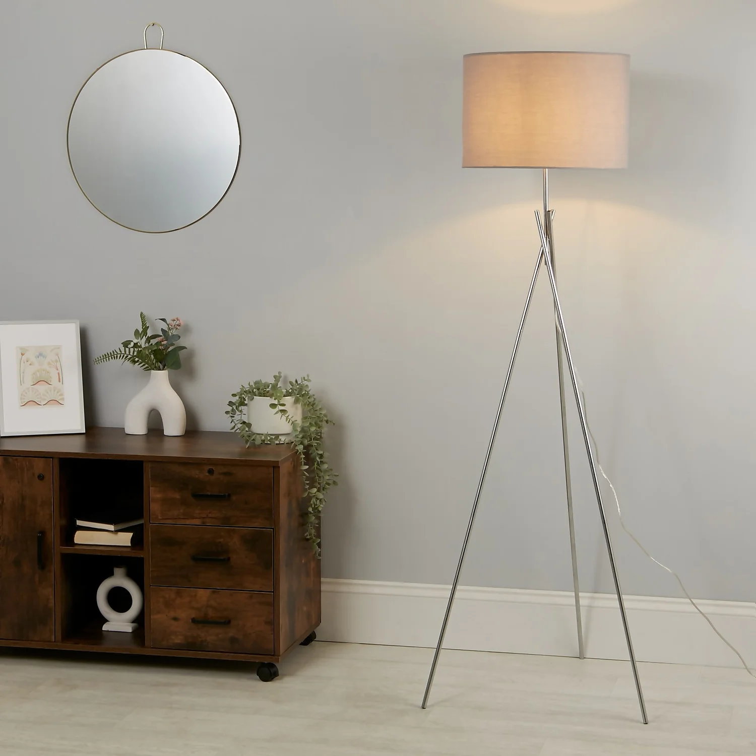Bella Tripod Floor Lamp - Grey 3 Bella Tripod Floor Lamp - Grey