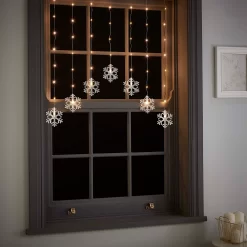 Snowflake LED Pinwire Christmas Window Curtain Light
