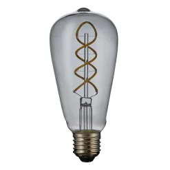 TCP Decorative Lightbulb Soft Filament ST64 Cage ES 4W/23W Cage Cool Smoked 1 Pack