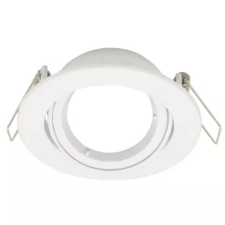 Single Adjustable Downlight - White Finish