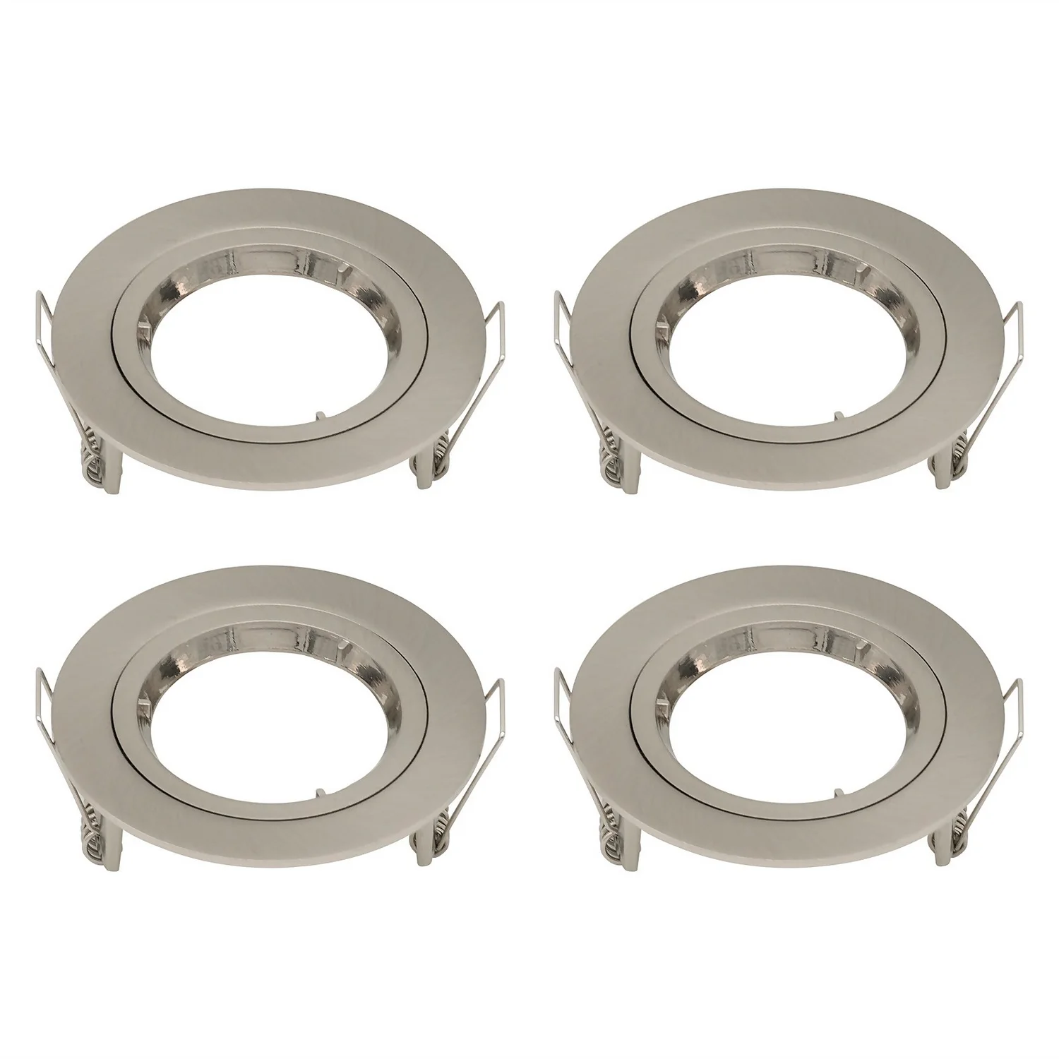 GU10 Fixed Downlight 4 Pack - Brushed Nickel 3 GU10 Fixed Downlight 4 Pack - Brushed Nickel