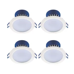 7W Dimmable Tri-Colour Pack Of 4 LED Downlights
