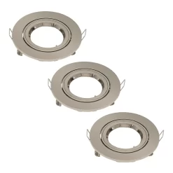 3 Pack Adjustable Downlight - Brushed Nickel