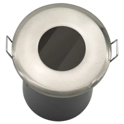 Fixed Fire Rated IP65 Single Downlight - Brushed Nickel
