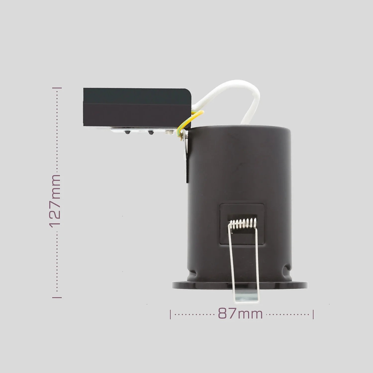 Fixed Fire Rated IP65 Single Downlight - Black 4 Fixed Fire Rated IP65 Single Downlight - Black - Image 2