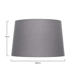 Clyde Charcoal Taper Shade - 40cm -Lighting Promotion Store 13139381 1694936851378963