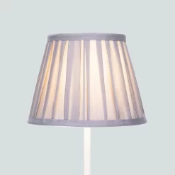 Raye Dove Pleated Taper Silk Shade - 20cm 11 Raye Dove Pleated Taper Silk Shade - 20cm -Lighting Promotion Store 13139384 4994900556483139