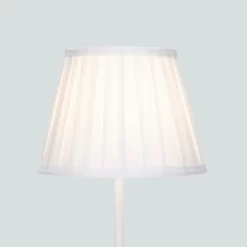 Raye White Pleated Taper Silk Shade - 20cm -Lighting Promotion Store 13139385 1334900556691420