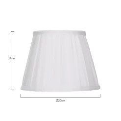 Raye White Pleated Taper Silk Shade - 20cm -Lighting Promotion Store 13139385 2724900556763468