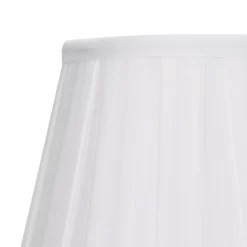 Raye White Pleated Taper Silk Shade - 20cm -Lighting Promotion Store 13139385 5704900556734857