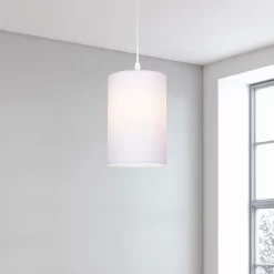 Clyde White Cylinder Shade - 16cm