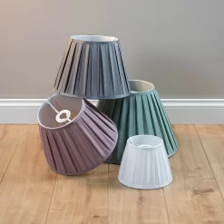 Raye Fig Pleated Taper Silk Shade - 30cm -Lighting Promotion Store 13139391 1654944148159002