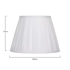 Raye White Pleated Taper Silk Shade - 30cm -Lighting Promotion Store 13139392 3144900556818629