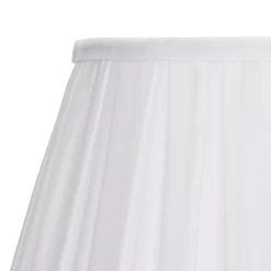 Raye White Pleated Taper Silk Shade - 30cm -Lighting Promotion Store 13139392 7014900556786259