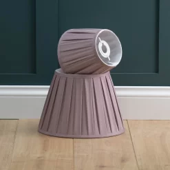 Raye Fig Pleated Taper Silk Shade - 20cm -Lighting Promotion Store 13139393 8494944148037691