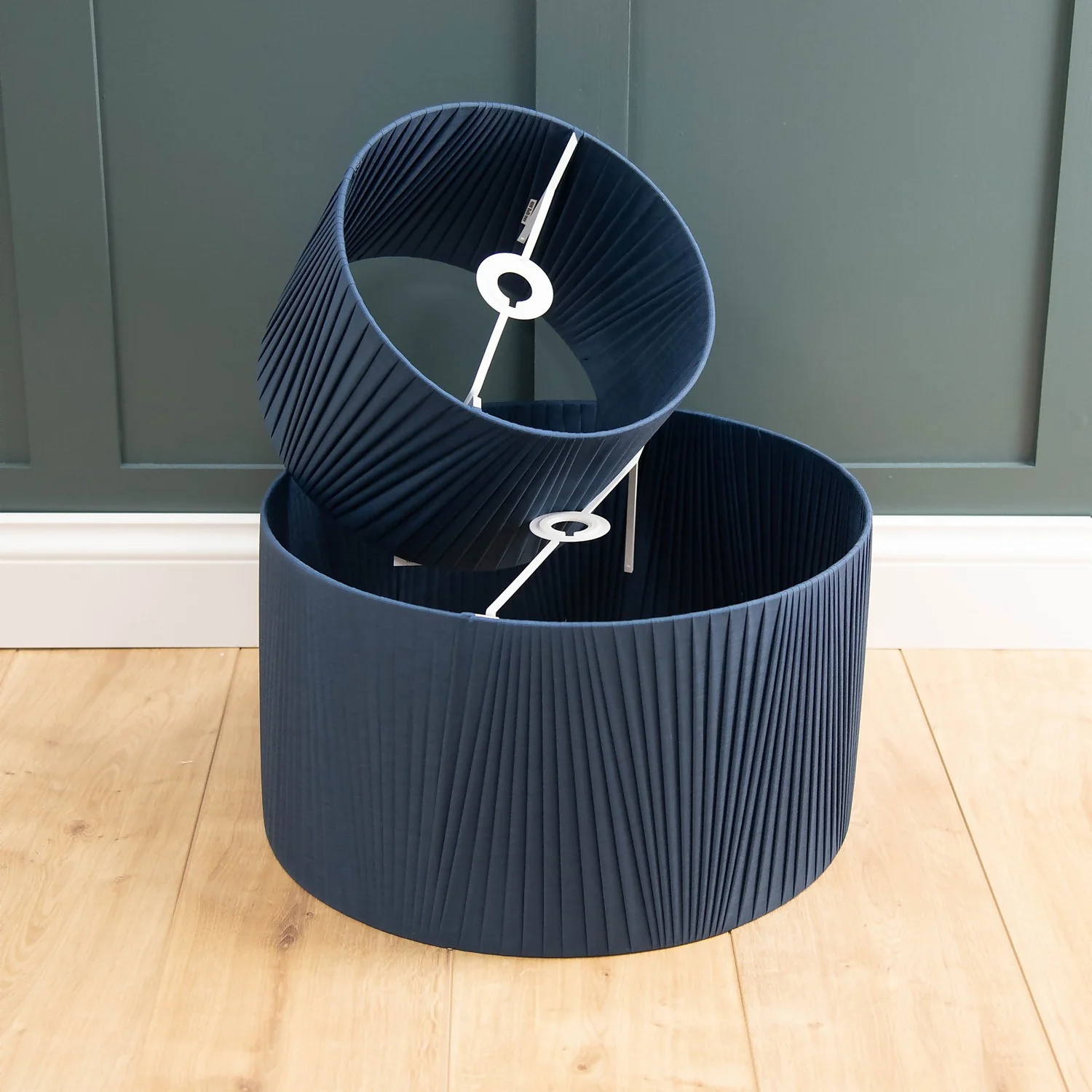 Raye Peacock Drum Pleated Silk Shade - 30cm 8 Raye Peacock Drum Pleated Silk Shade - 30cm - Image 6