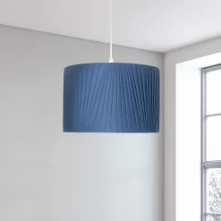 Raye Peacock Drum Pleated Silk Shade - 30cm