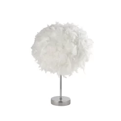 Hattie Feather Table Lamp - White -Lighting Promotion Store 13157965 1074911166868874