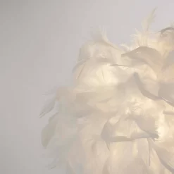 Hattie Feather Table Lamp - White -Lighting Promotion Store 13157965 5394911166901643