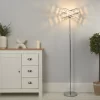 Dita 2 Band Chrome Floor Lamp