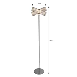 Dita 2 Band Chrome Floor Lamp -Lighting Promotion Store 13157967 1754936869512823
