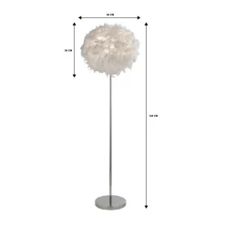 Hattie Feather Floor Lamp - White -Lighting Promotion Store 13157970 2124958397159393