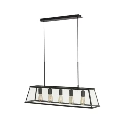 Bellevue 5 Light Industrial Pendant - Black -Lighting Promotion Store 13157971 6245049847671201
