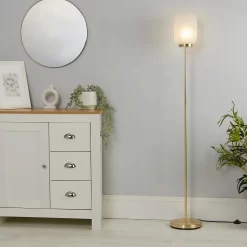 Pearl Frosted Floor Lamp - White