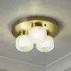 Pearl Frosted 3 Light Flush Ceiling Light
