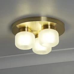 Pearl Frosted 3 Light Flush Ceiling Light -Lighting Promotion Store 13177665 2025007611905359