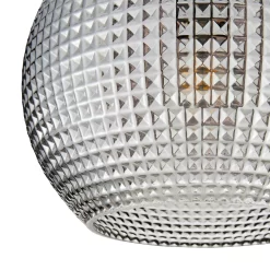 Safi Glass Flush Pendant - Chrome Smoke -Lighting Promotion Store 13208300 1364896913050126