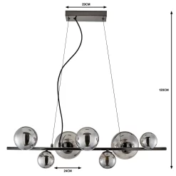 Orb II 7 Light Diner Pendant - Black Chrome Smoke 11 Orb II 7 Light Diner Pendant - Black Chrome Smoke -Lighting Promotion Store 13208306 1534909895072433