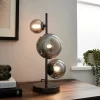 Orb II 3 Light Table Lamp - Black Chrome Smoke -Lighting Promotion Store 13208307 1254896912912282