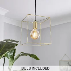 Edge 1 Light Pendant - Polished Brass