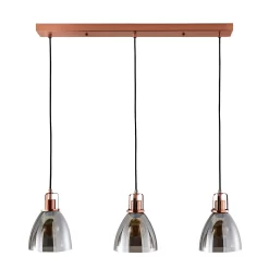 Decan 3 Light Diner Pendant - Smoke & Copper 9 Decan 3 Light Diner Pendant - Smoke & Copper -Lighting Promotion Store 13208313 8374896913229703